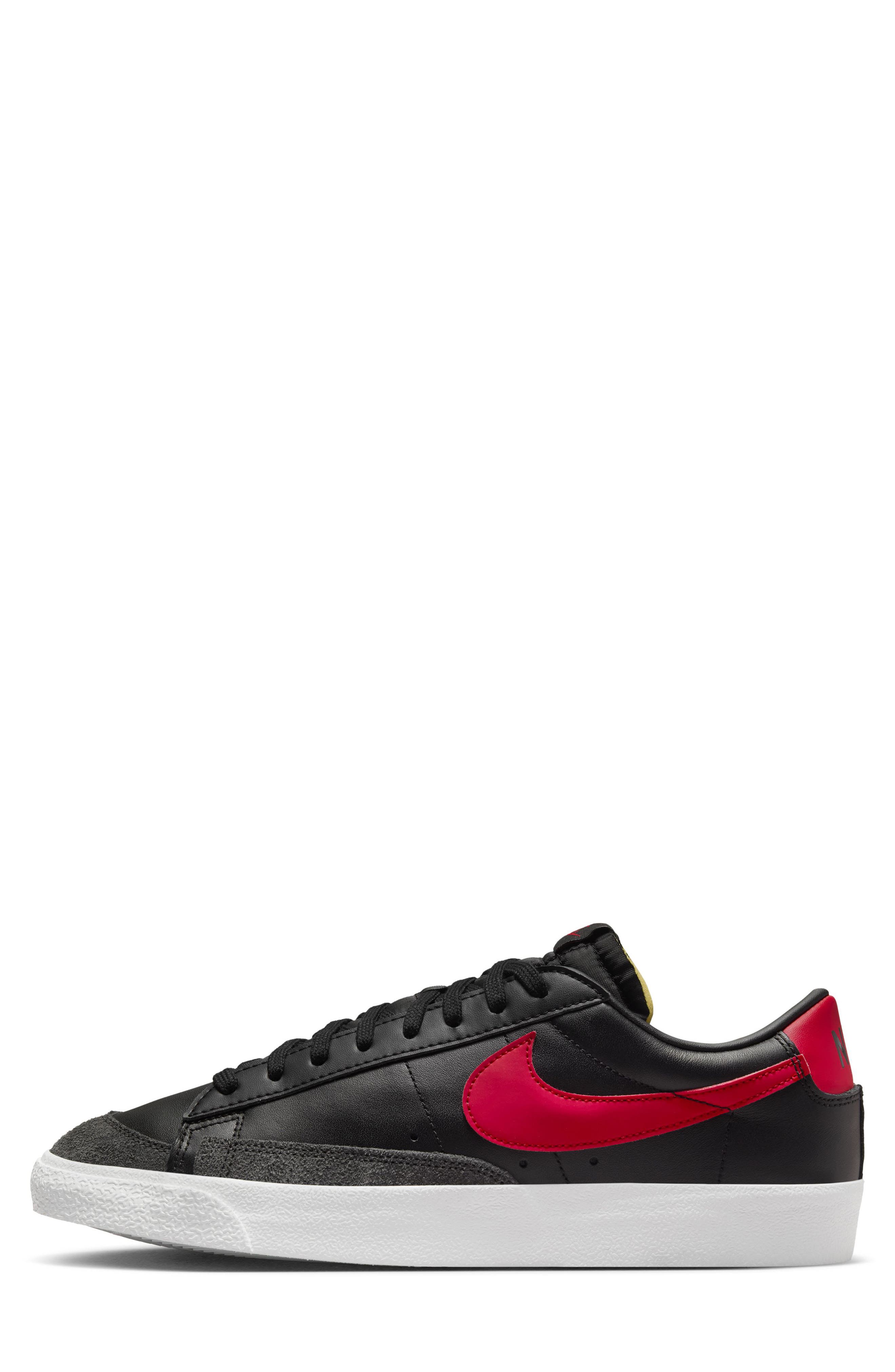 Blazer Low '77 Sneaker, Alternate, color, BLACK/ ANTHRACITE/ WHITE/ RED