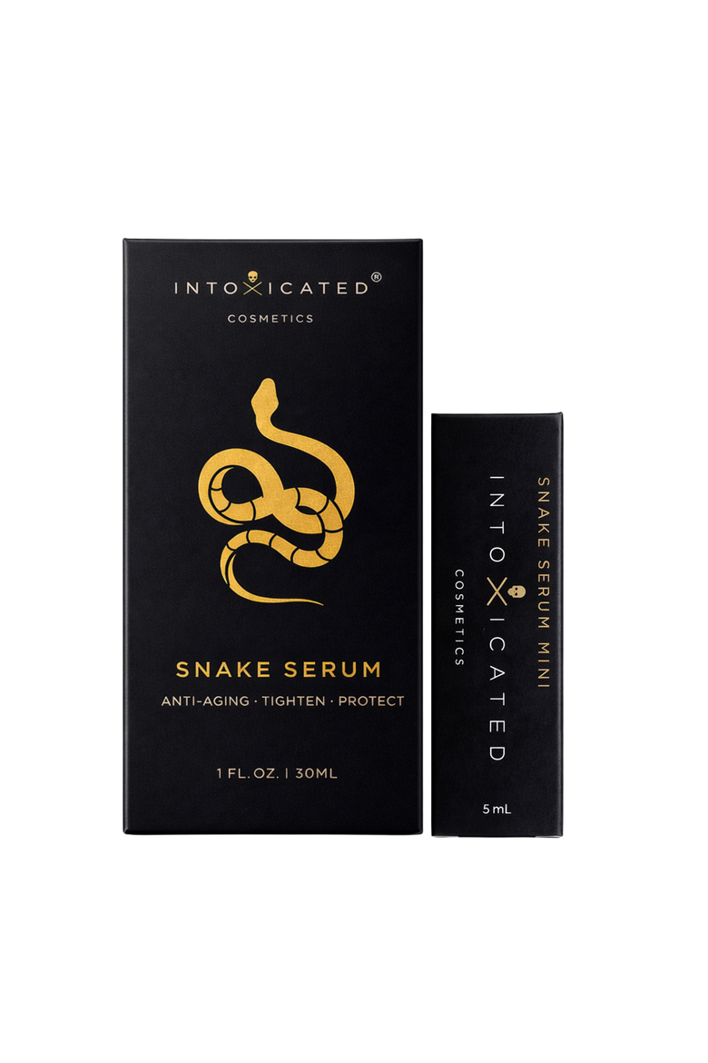 Snake Serum + Mini Snake Serum|  Full Size 1 fl oz/ 30 ml & Travel Size 0.17oz/5ml | Anti-Aging Formula with Vegan Snake Peptides | Hydrating Hyaluronic Acid | Niacinamide for Radiant Skin Repair, Alternate, color, None