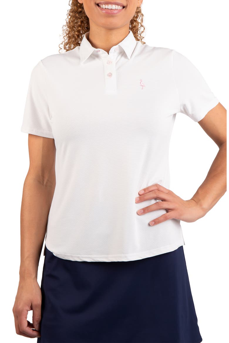 Textured Grid Polo, Main, color, WHITE