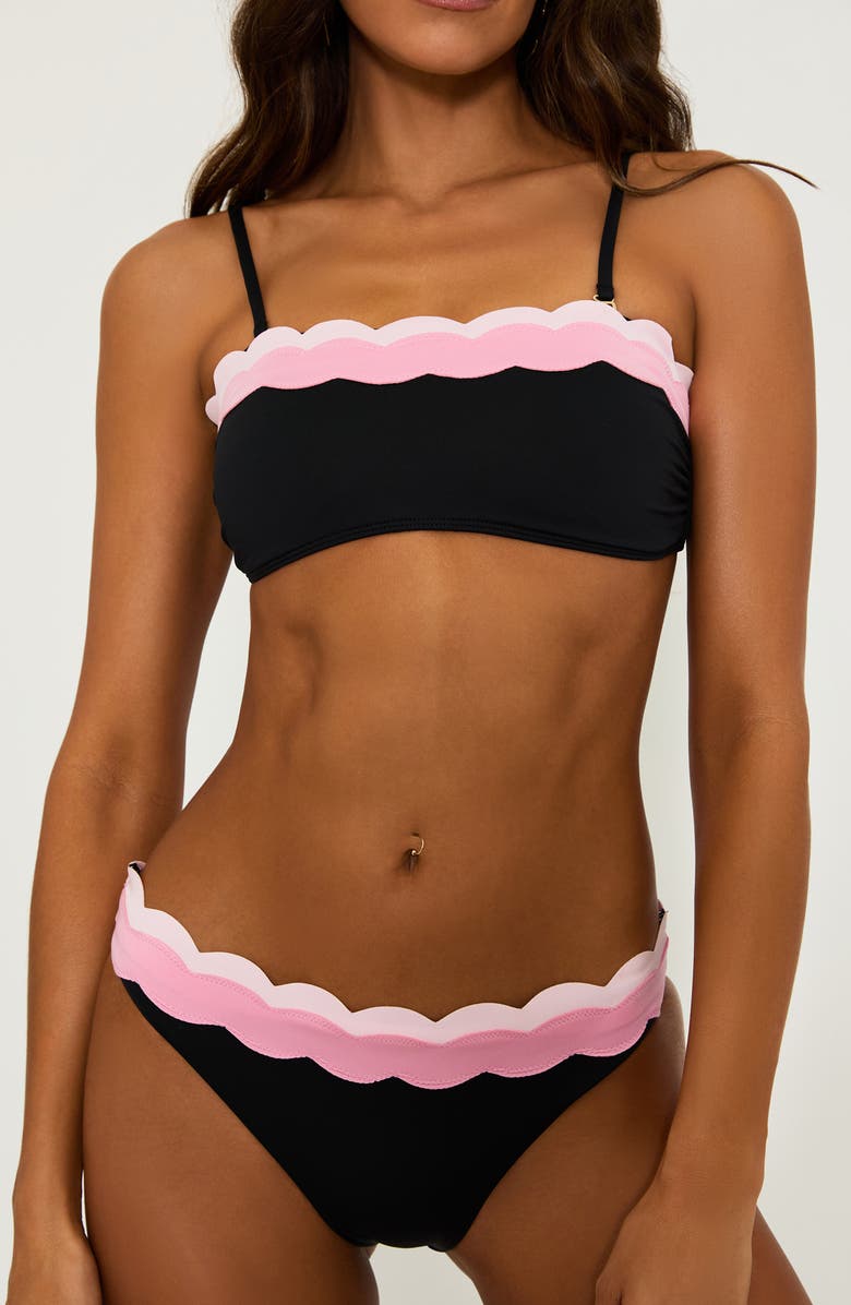 Beach Riot Sybil Scallop Colorblock Bikini Top, Alternate, color, Sweet Berry Wave