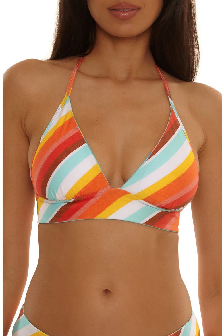 Cyclades Halter Swim Top, Main, color, MULTI
