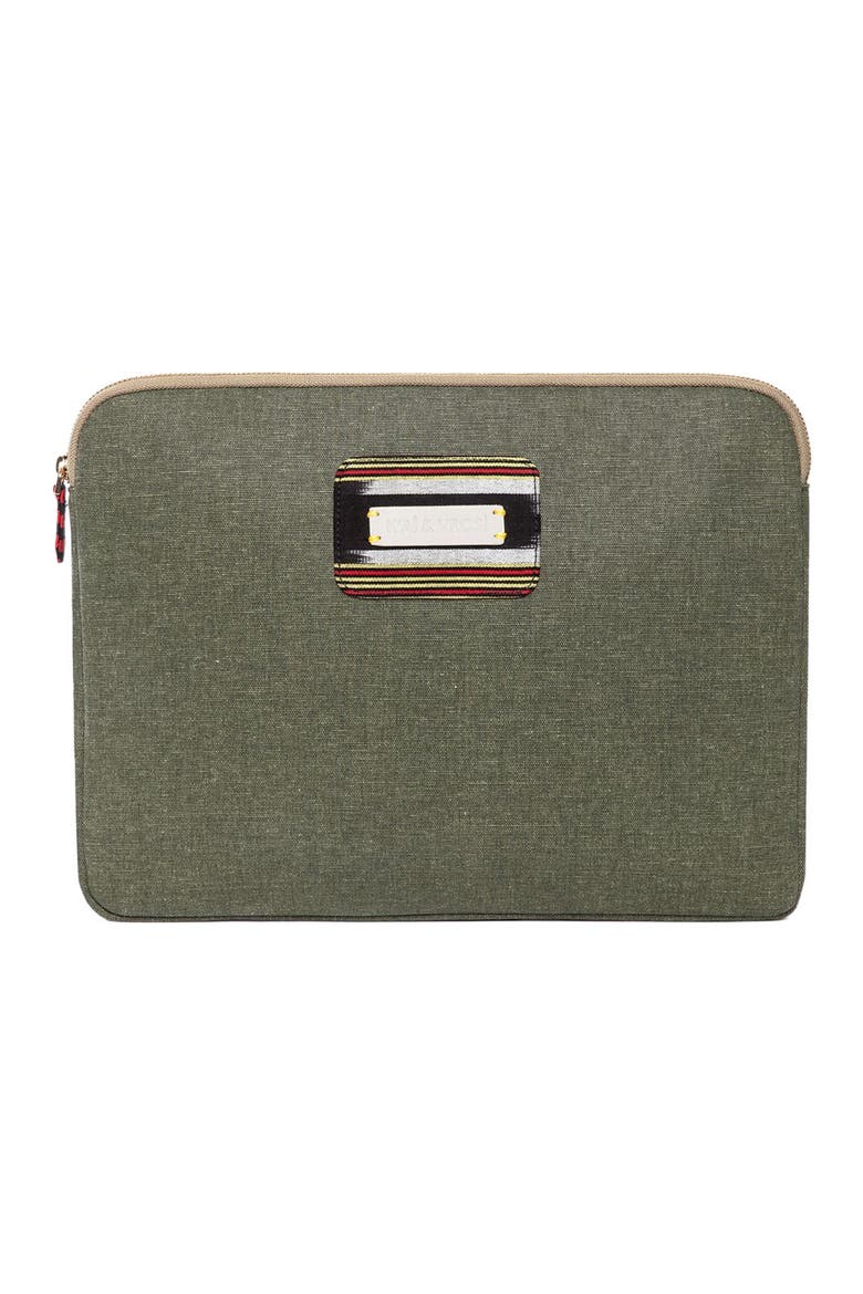 Zipped Canvas Laptop Case - for 13", 14", Main, color, Green