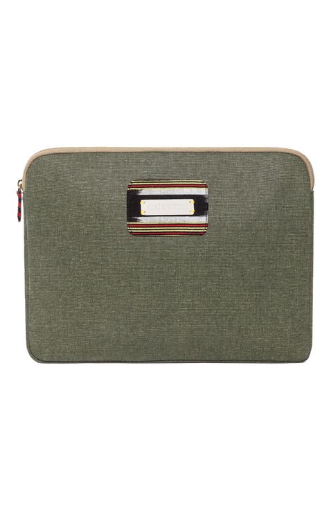 Zipped Canvas Laptop Case for 13" 14"