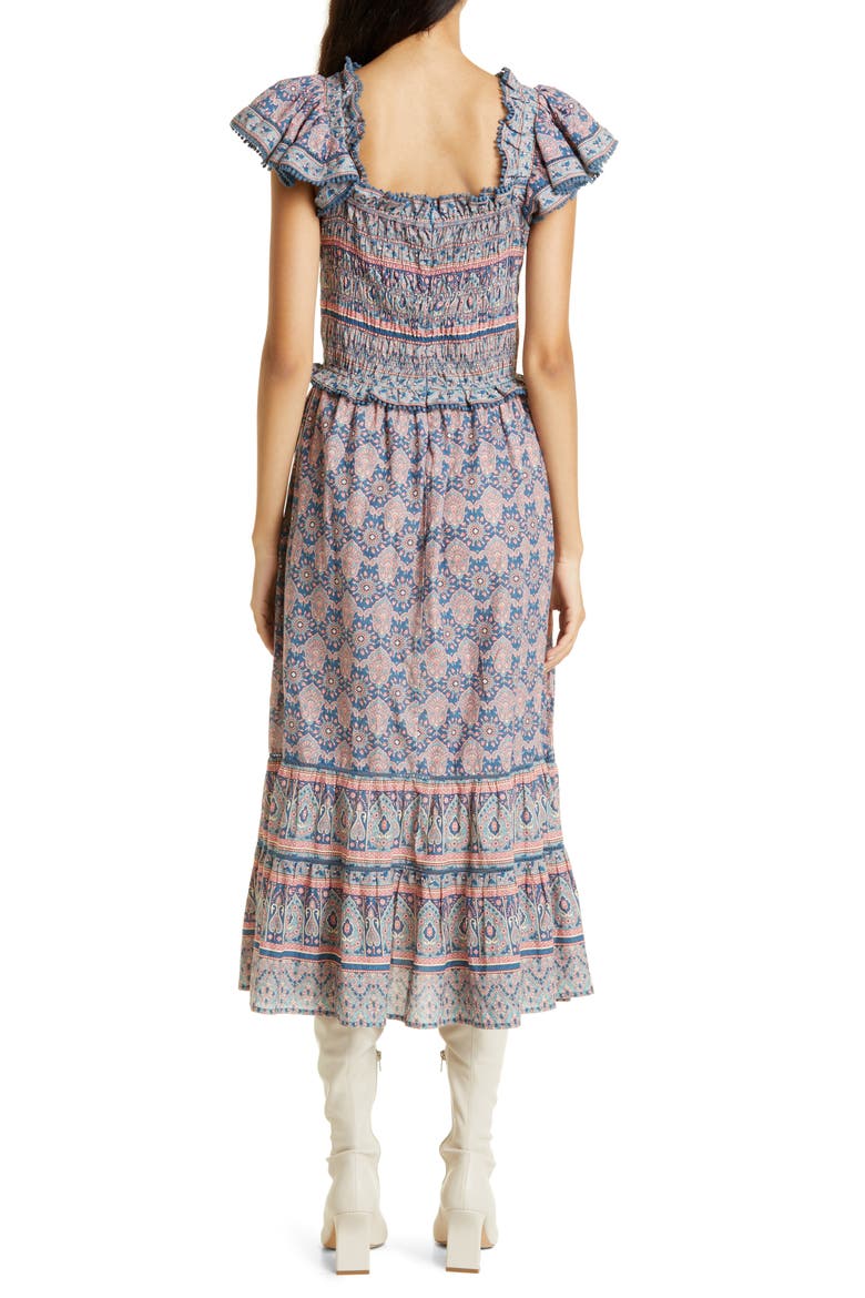 Parker Mixed Paisley Cotton Dress, Alternate, color, LILAC