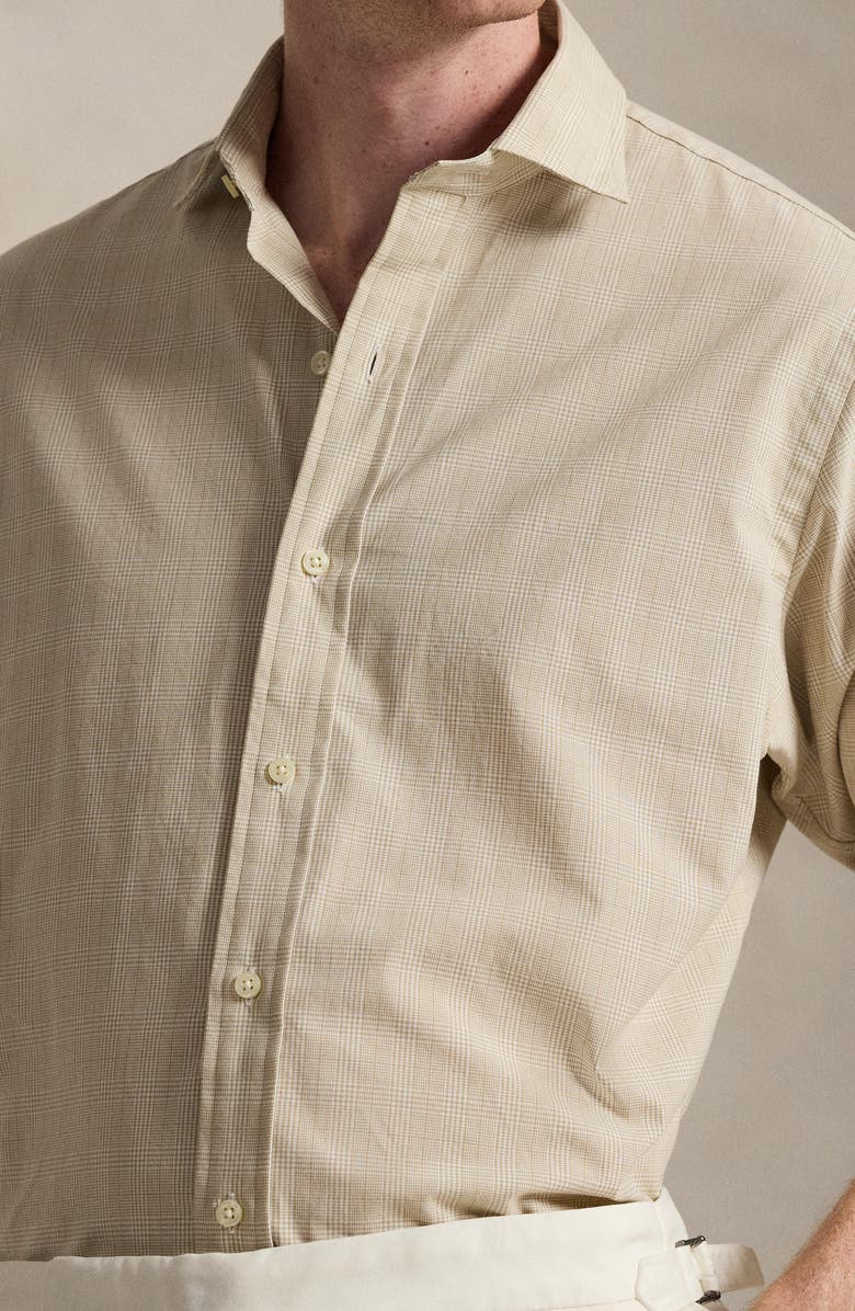 Polo Ralph Lauren Classic Fit Glen Check Cotton Poplin Button-Up Shirt, Alternate, color, Coastal Beige White