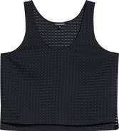 Emporio Armani Vichy 3D Jacquard Crop Top