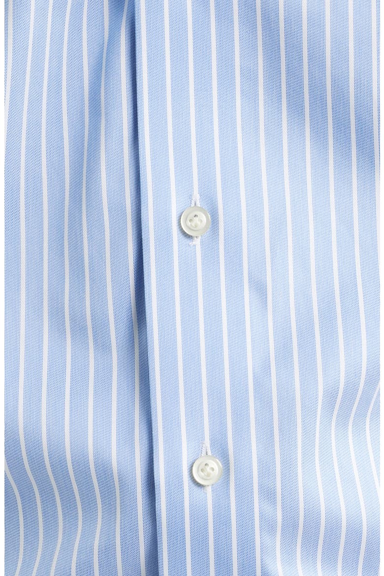 Modern Fit Stripe Natural Stretch Yoga Twill Dress Shirt, Alternate, color, BRIGHT BLUE