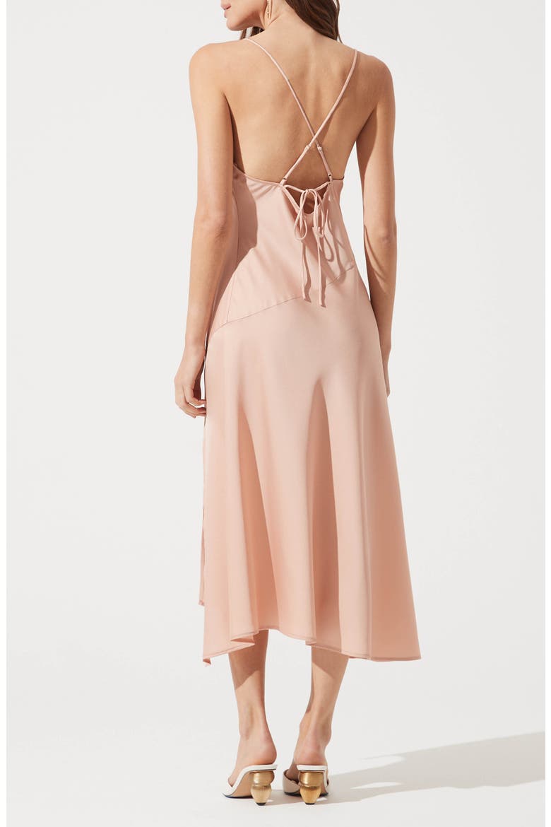 Cowl Slip Midi Dress, Alternate, color, BLUSH