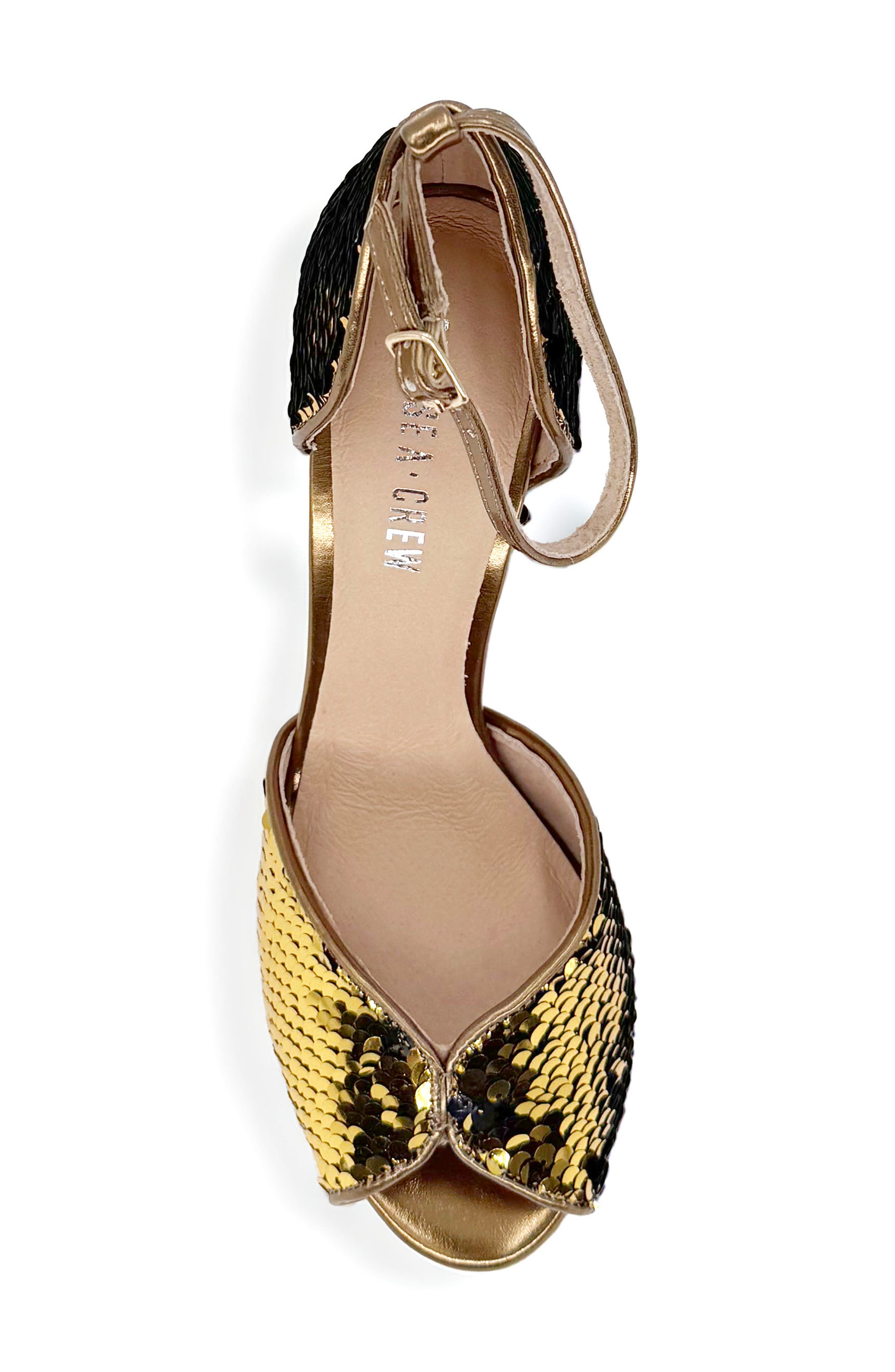 Lola Metallic Ankle Strap Sandal, Alternate, color, GOLD