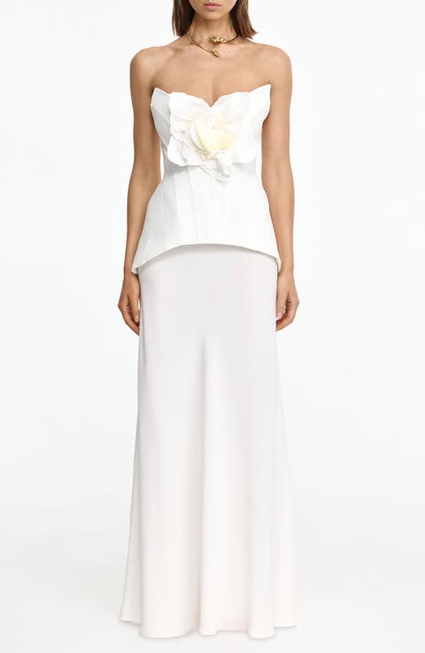 Bankson Floral Appliqué Gown