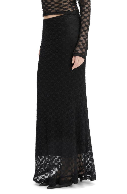 Bardot Adoni Floral Lace Maxi Skirt In Black