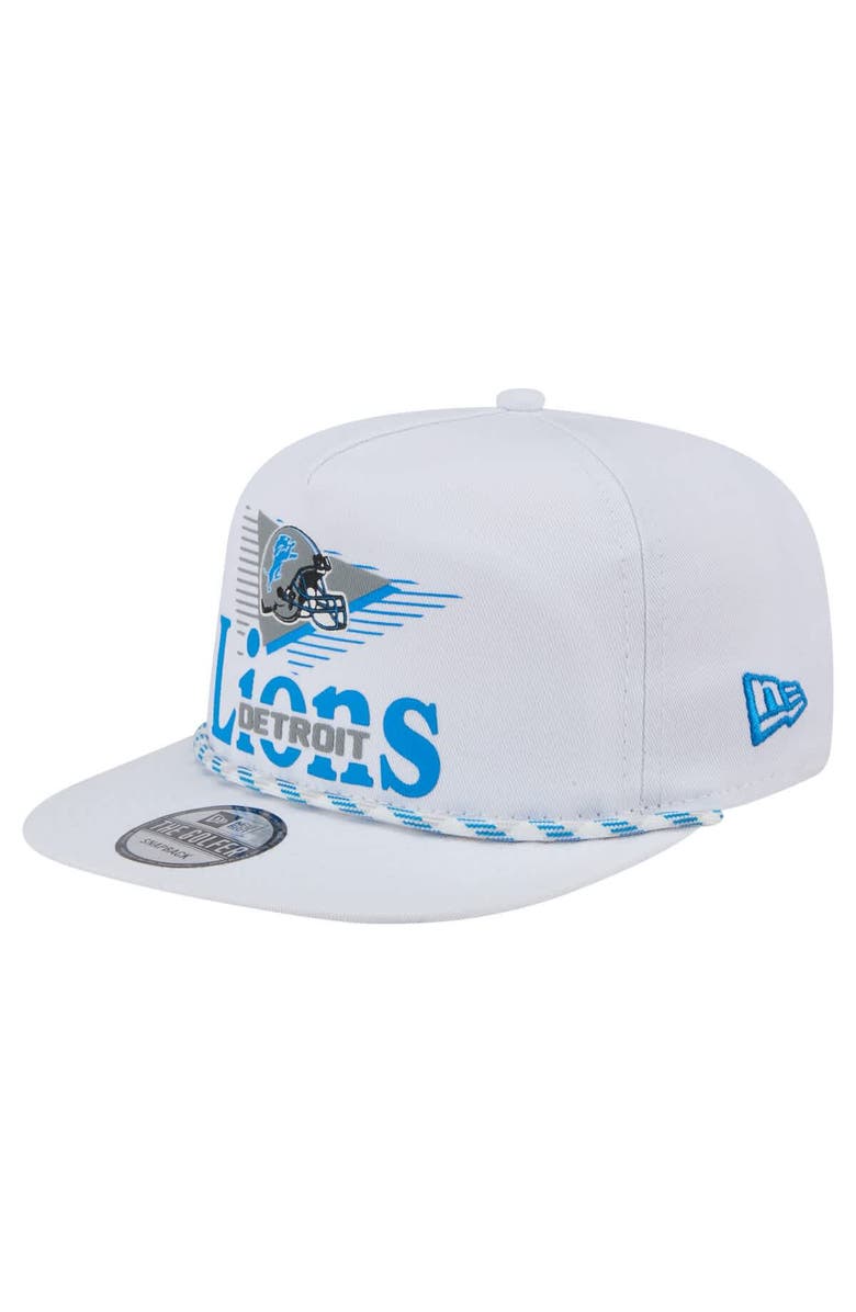 New Era Men's New Era White Detroit Lions Collide Golfer Snapback Hat, Main, color, 