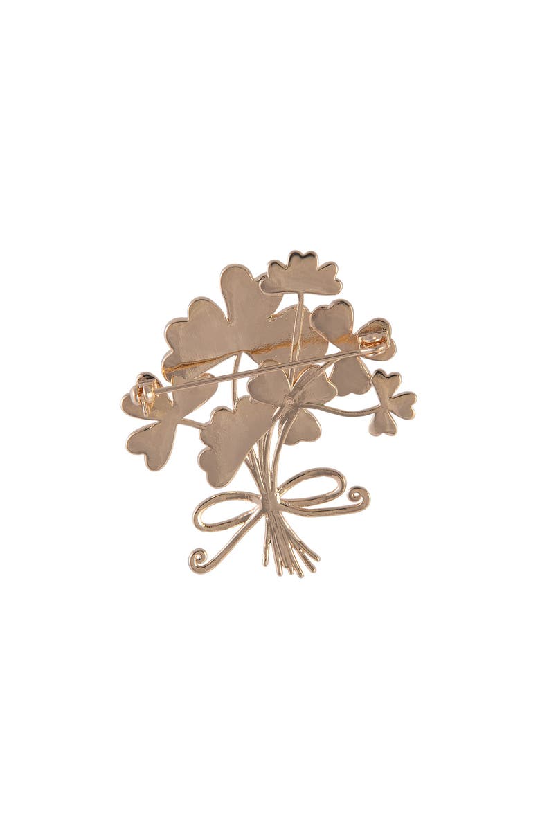 Hallmark Four Leaf Clover Bouquet Pin, Alternate, color, Green