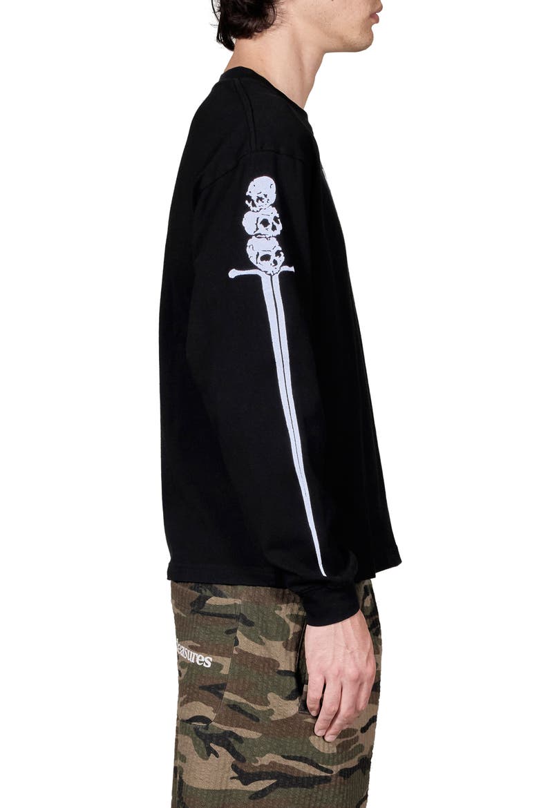 Luster Heavyweight Long Sleeve Graphic T-Shirt, Alternate, color, BLACK