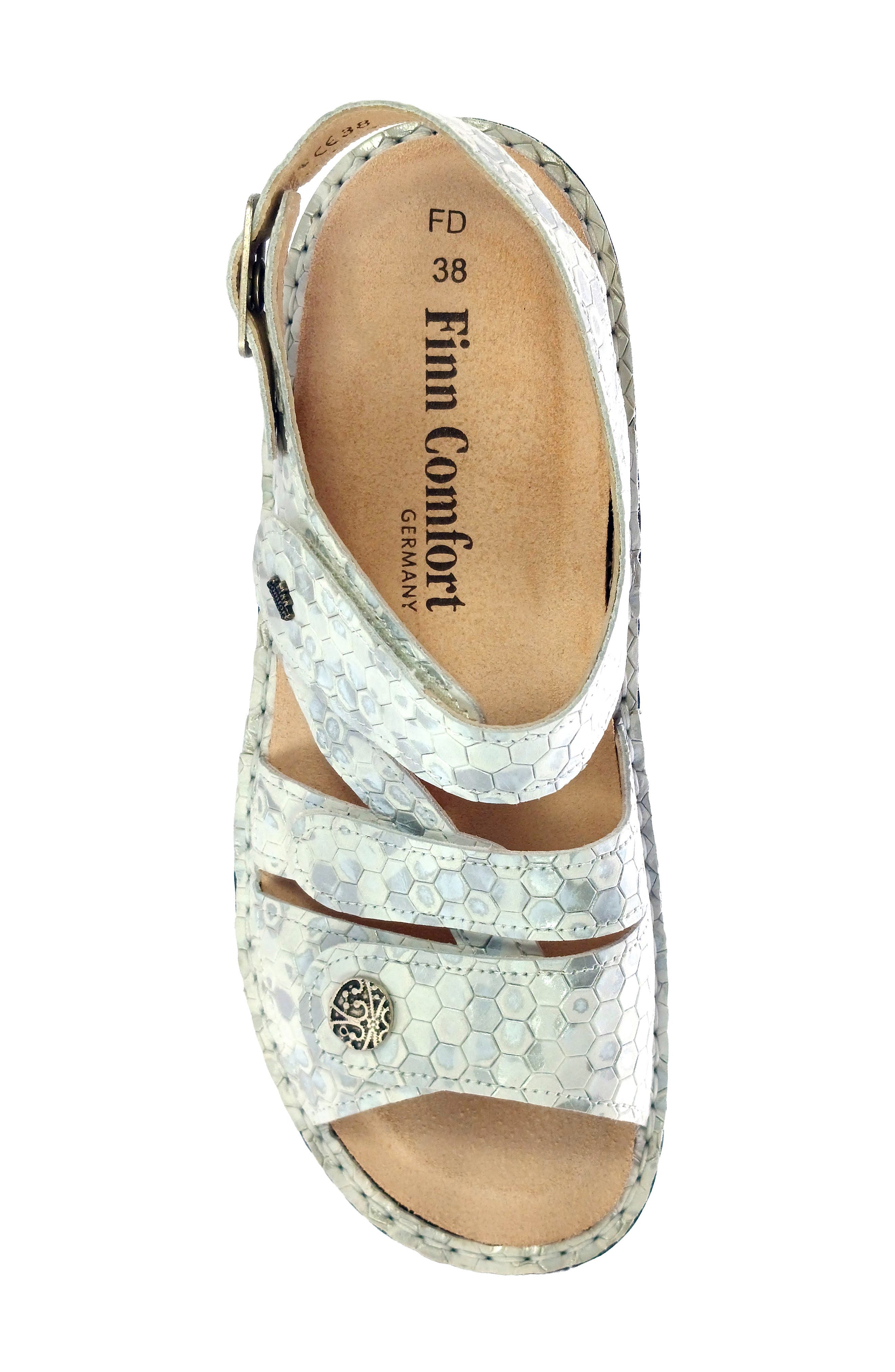 Gomera Ankle Strap Slide Sandal, Alternate, color, BIANCO