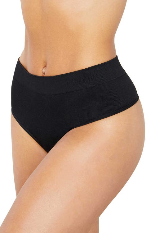 Ldma High Sculpt Thong Rib In Black