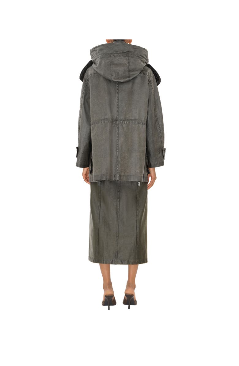 Burberry Bleached Cotton Parka, Alternate, color,