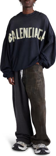Balenciaga Double Front Oversize Embroidered Graphic Balenciaga Double Front Oversize Embroidered Graphic