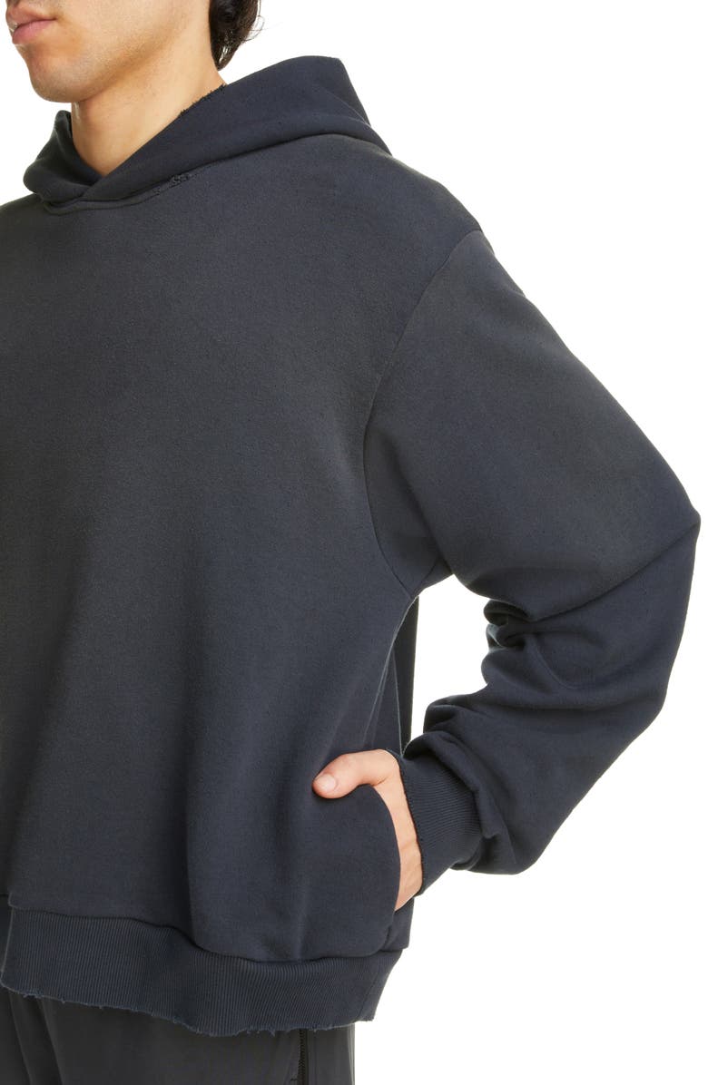 Acne Studios Stockholm Oversize Distressed Graphic Hoodie, Alternate, color, 