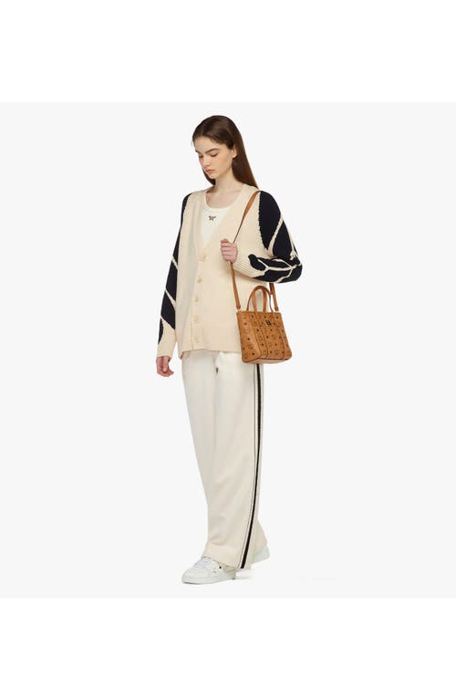 Mcm Toni Top-zip Shopper In Cognac