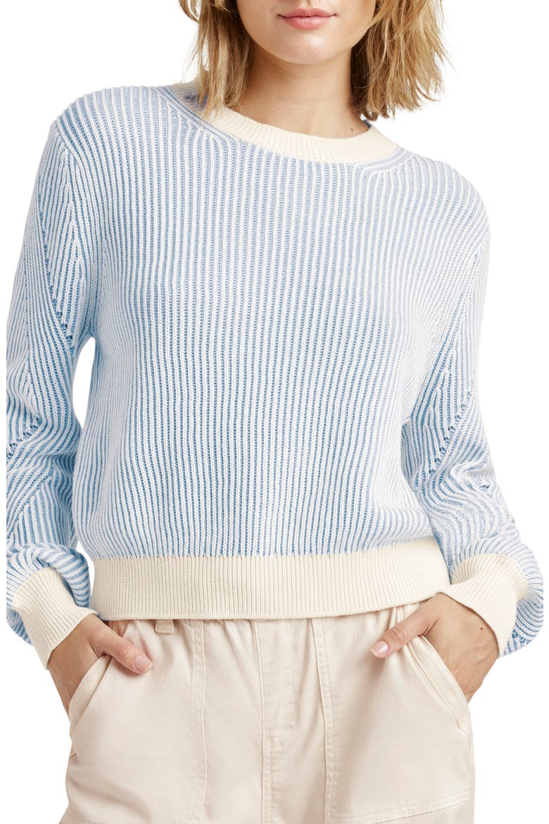 Ashlyn Rib Cotton Sweater, Main, color, MOONSTONE/ STAR
