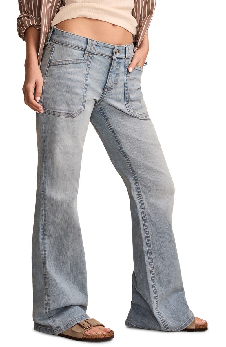 Lucky Brand Low Rise Flare Jeans, Alternate, color,