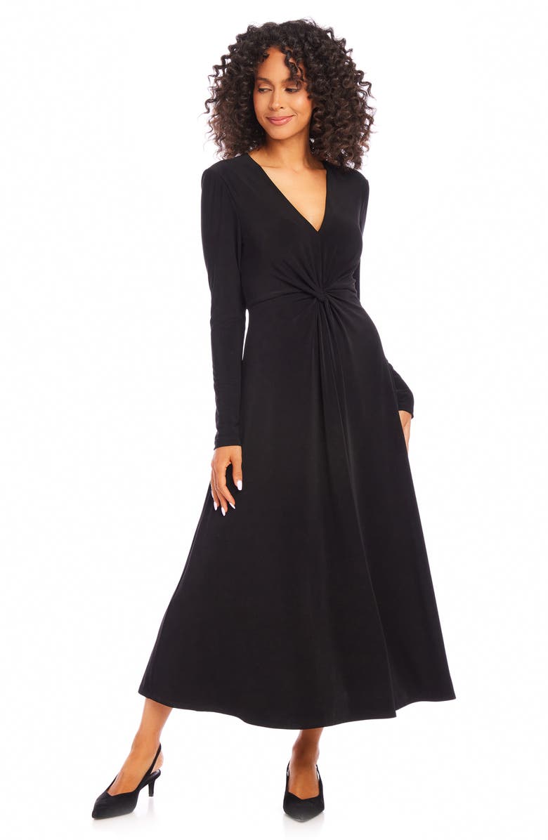 Karen Kane Monroe Twist Front Long Sleeve Dress, Alternate, color, 