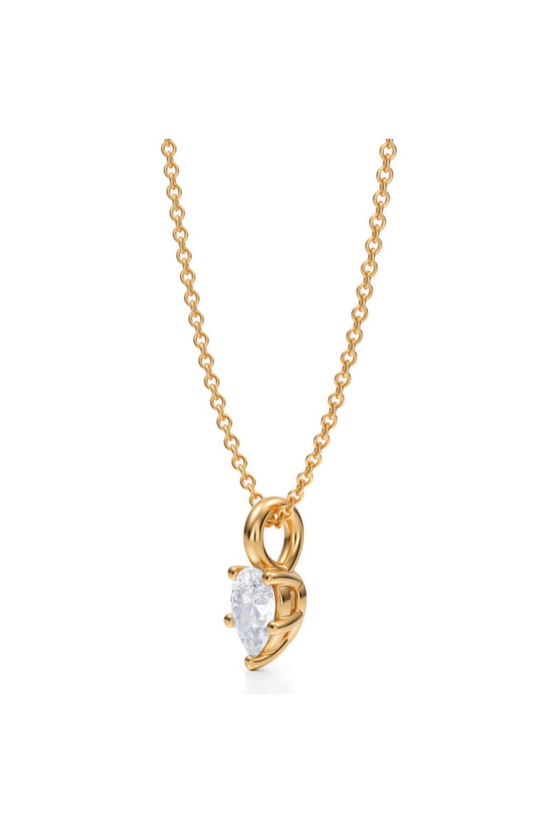 Pear Solitaire Lab Diamond Pendant Necklace 14K 0.50ct, Alternate, color, Yellow Gold