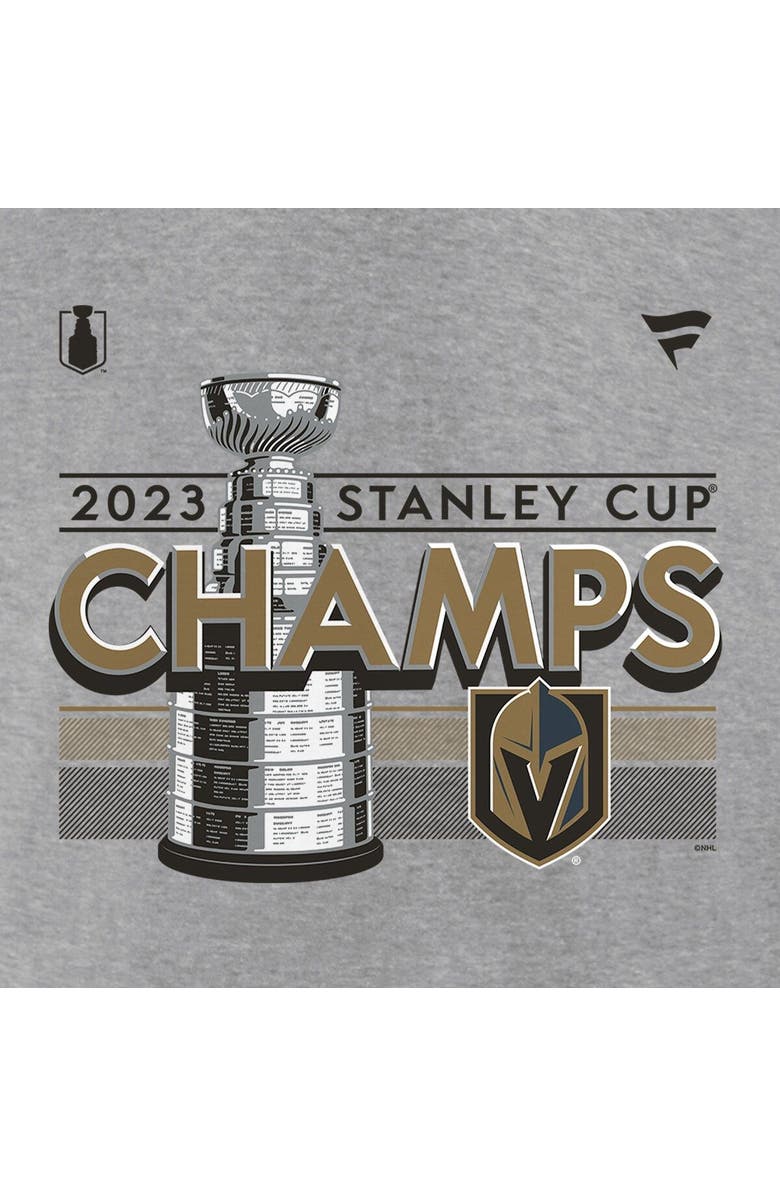 FANATICS Men's Fanatics Heather Gray Vegas Golden Knights 2023 Stanley Cup Champions Locker Room T-Shirt, Alternate, color,