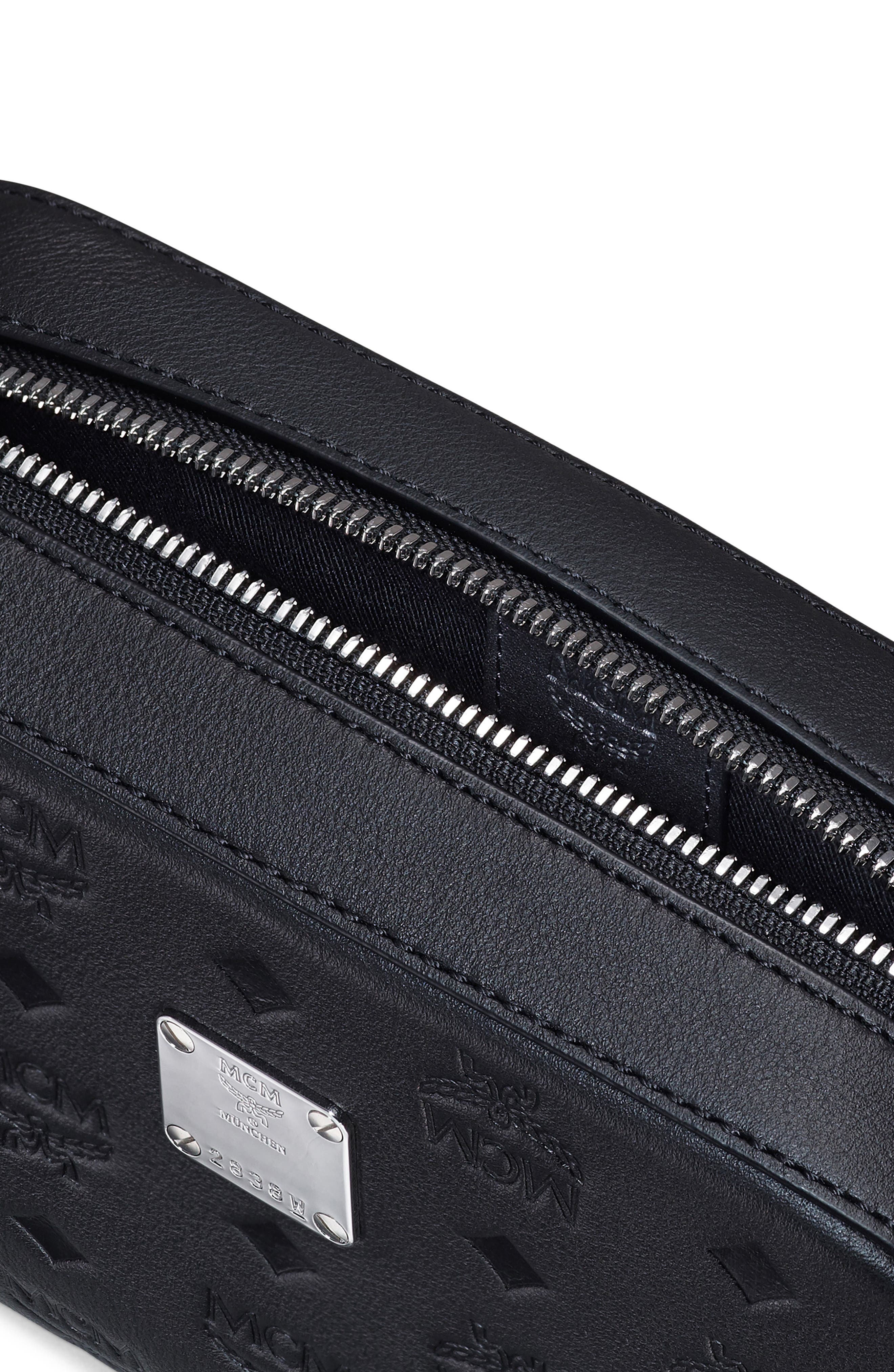 MCM Klara Monogram Embossed Leather Camera Bag, Alternate, color, 