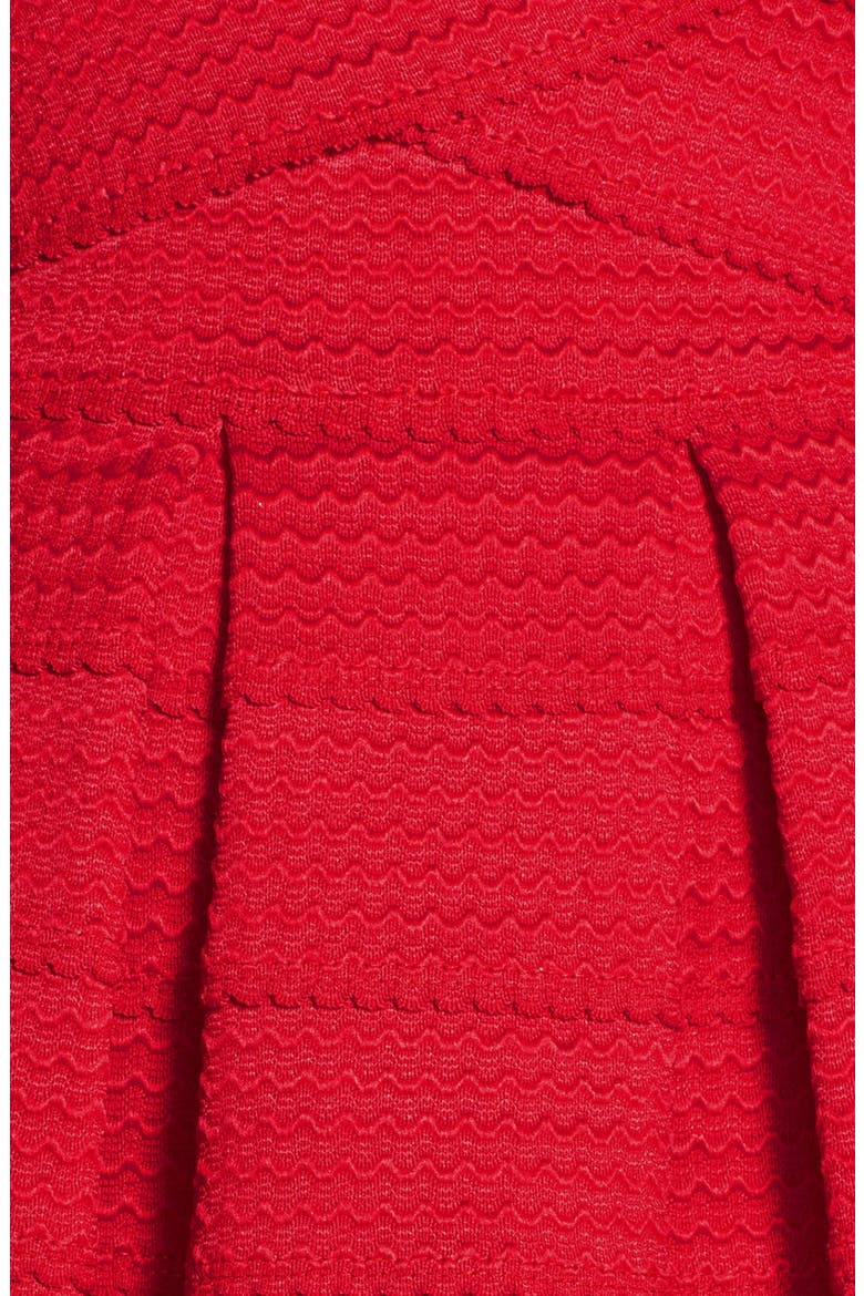 dee elle Textured Strapless Dress, Alternate, color, RED