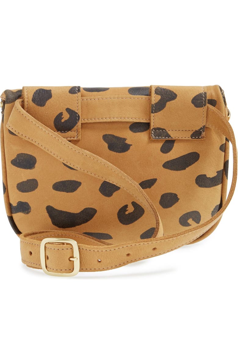 Clare V. 'Fanny Pack' Jaguar Print Leather Belt Bag, Alternate, color,