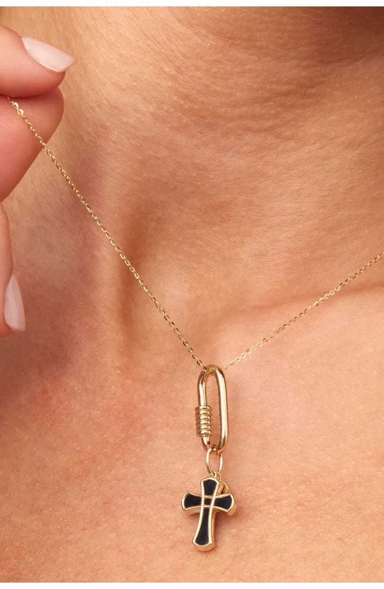 Oradina 14K Gold Connect Me Coil Oval Clasp, Alternate, color, Yellow Gold