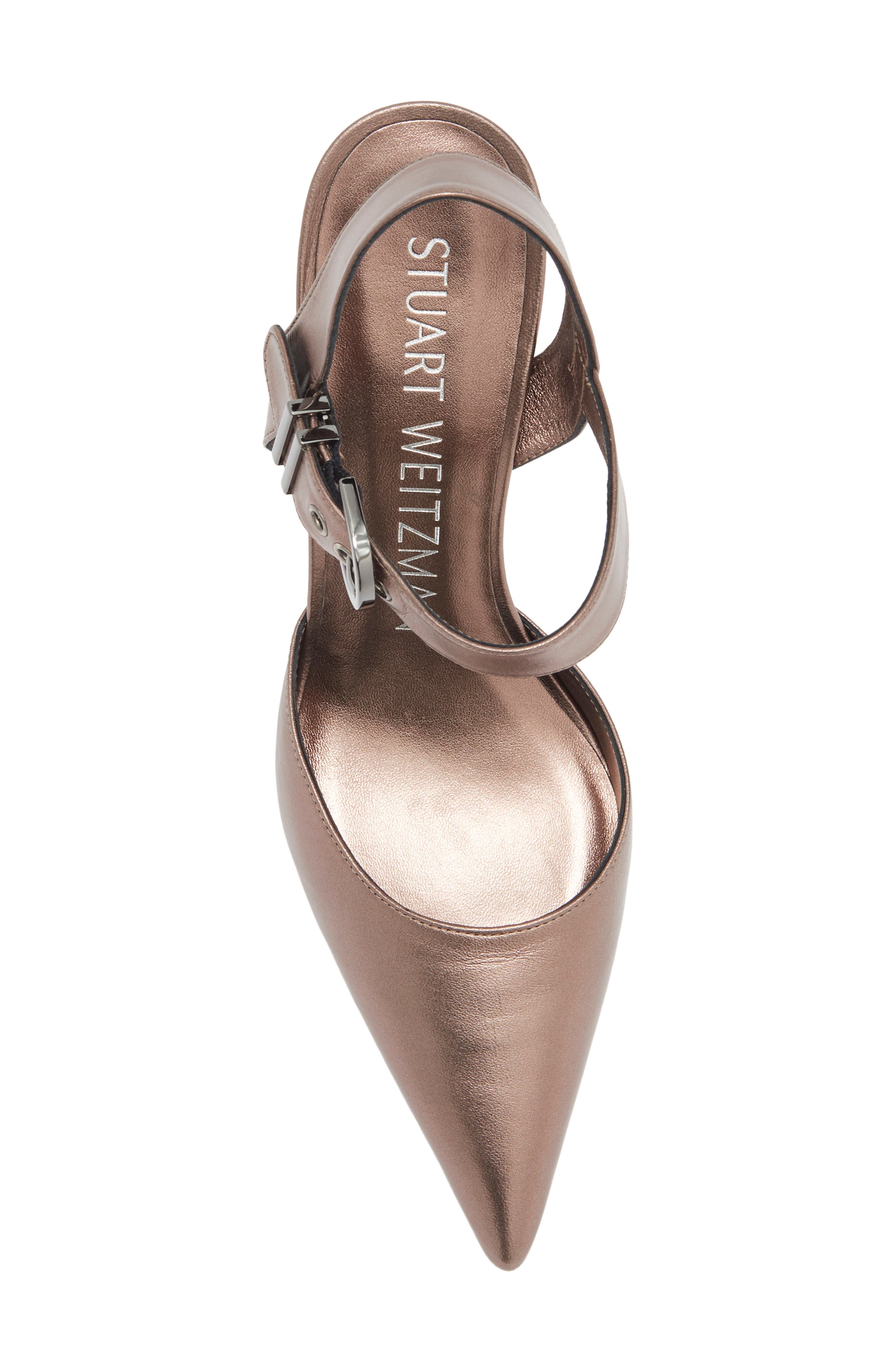 Stuart Weitzman Maverick Pointed Toe Pump, Alternate, color, Pyrite