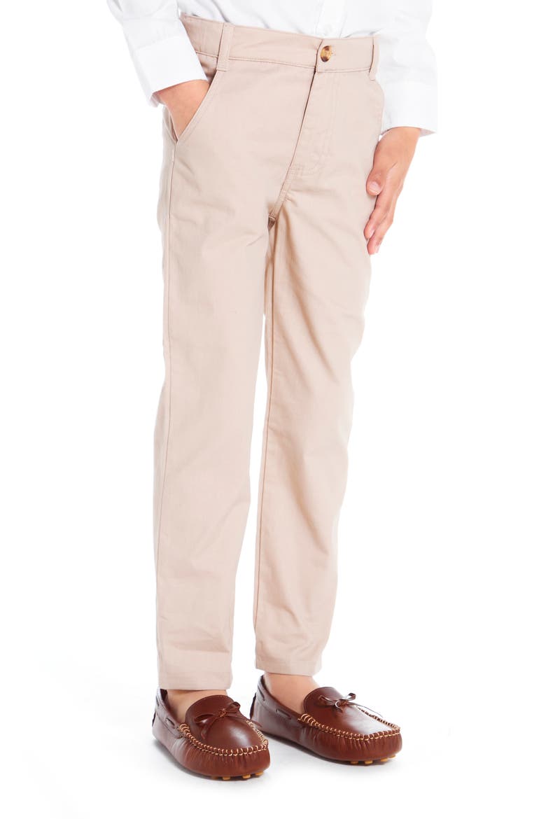 Kids' Stretch Twill Pants, Alternate, color, BEIGE