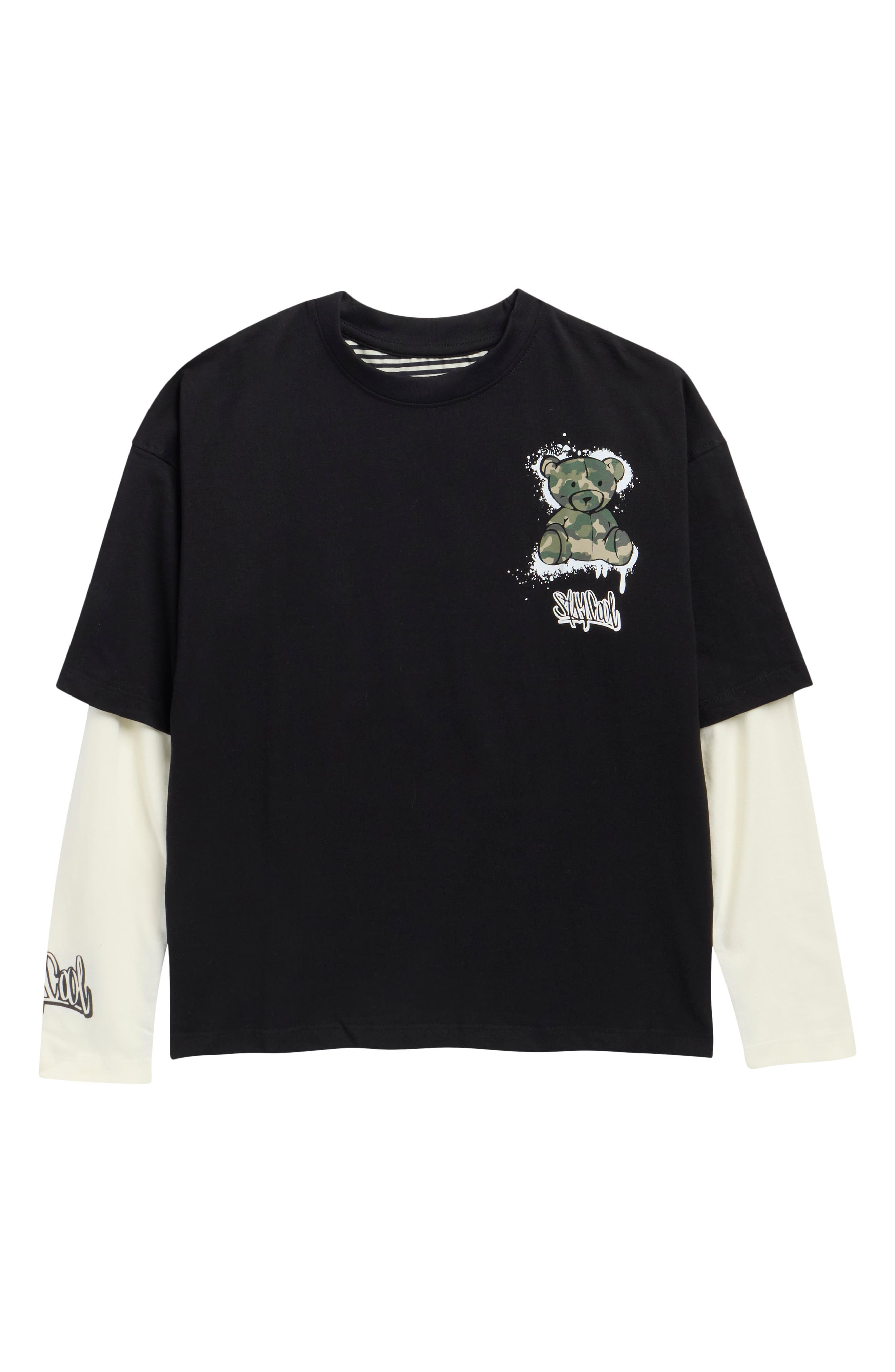 Kids' Teddy Cotton Graphic T-Shirt