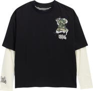 DENIM AND FLOWER Kids' Teddy Cotton Graphic T-Shirt