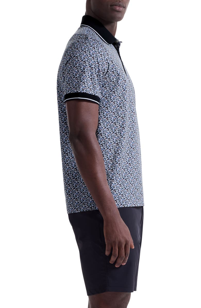 Bugatchi Vance OoohCotton<sup>®</sup> Geo Print Polo, Alternate, color, Zinc
