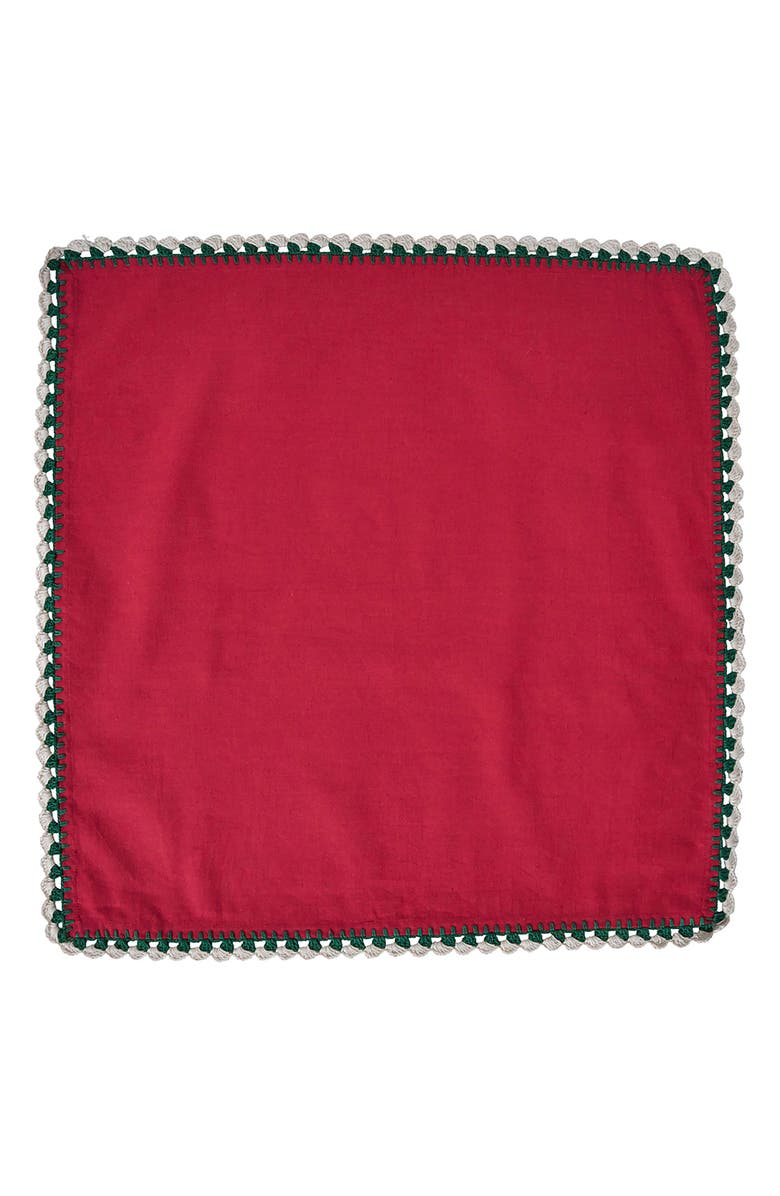 Juliska Isadora Set of 4 Napkins, Alternate, color, Red