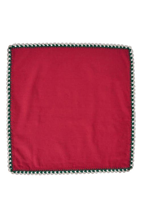 Juliska Isadora Set Of 4 Napkins In Red