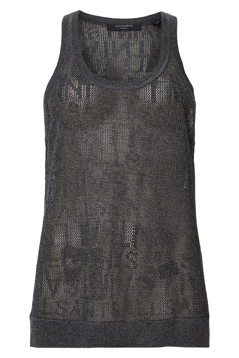 Kaito Open Stitch Tank, Alternate, color, CARBON GREY