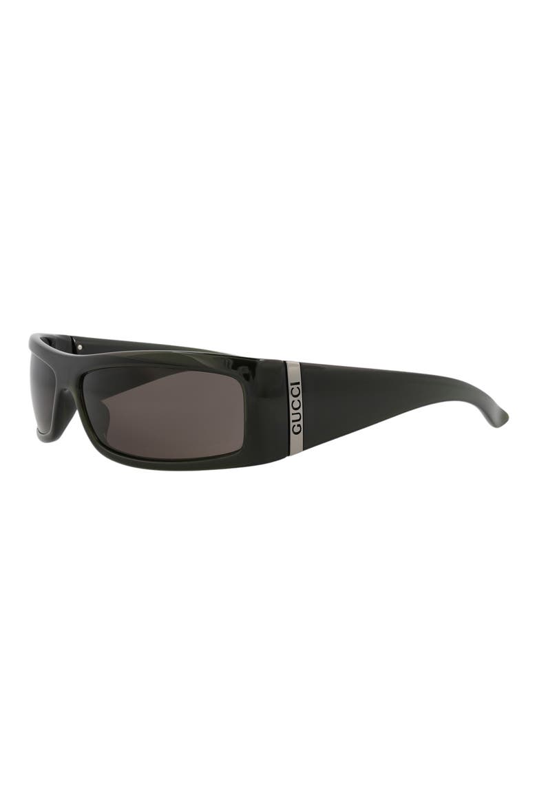 64mm Wrap Sunglasses, Alternate, color, GREEN GREEN GREY