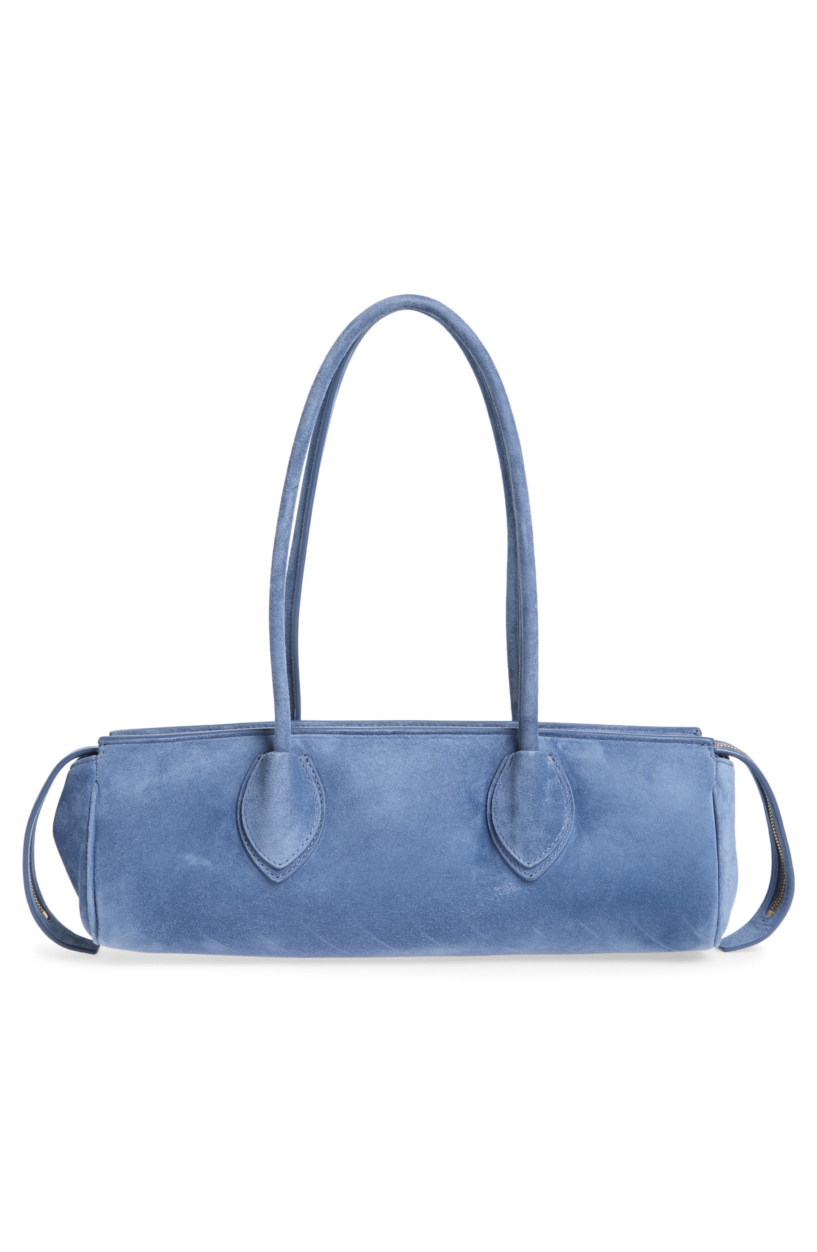 Donna Soft Leather Shoulder Bag, Alternate, color, CLOUD IRIS