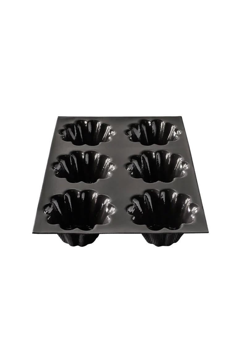 Flexipan 6 Briochettes Mold, Main, color, Black