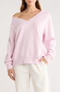 Abound Oversized V-Neck Fleece Sweatshirt