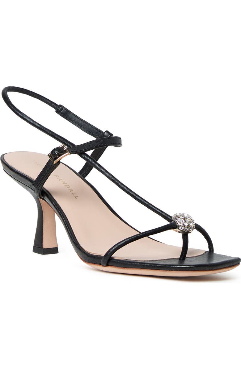 Loeffler Randall Triana Slingback Sandal, Main, color, Black/ Gold Crystal