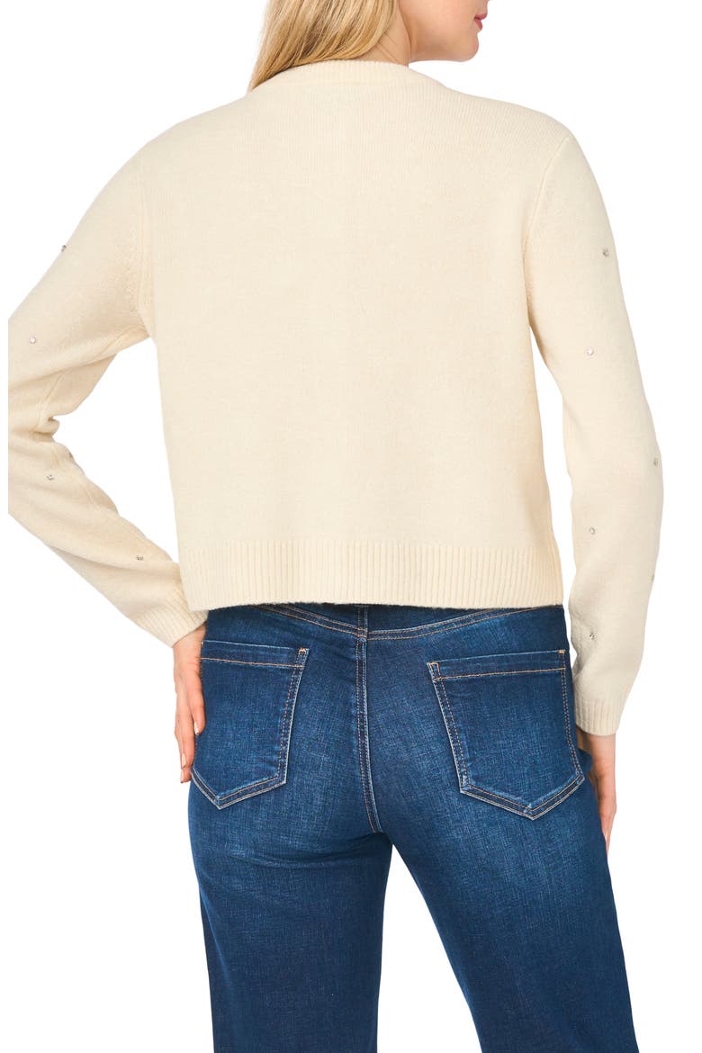 Scattered Embellished Cardigan, Alternate, color, BIRCH