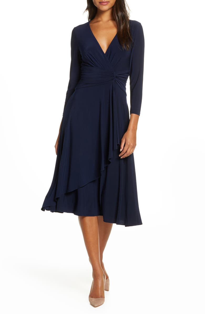 Eliza J Faux Wrap Dress, Main, color, 