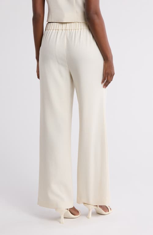 Gemma + Jane Pull-on Wide Leg Pants In Ivory