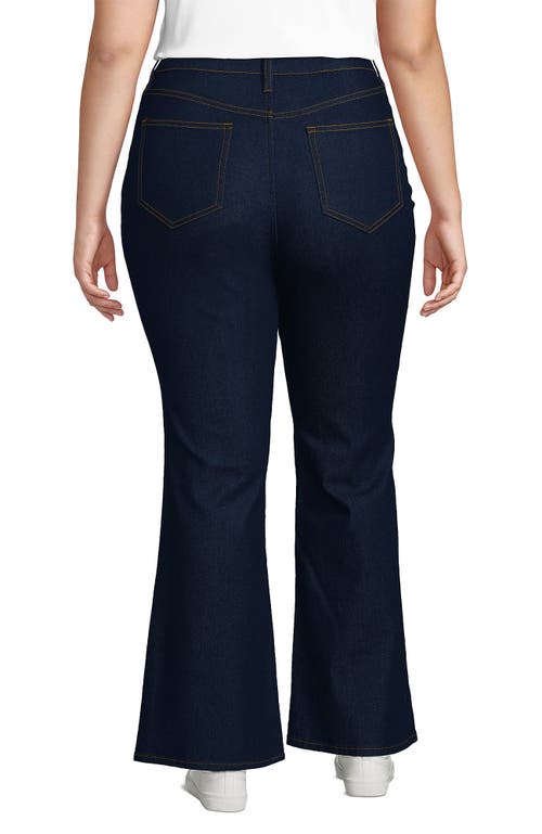 Lands' End Denim High Rise Skinny Flare Jeans In River Rinse